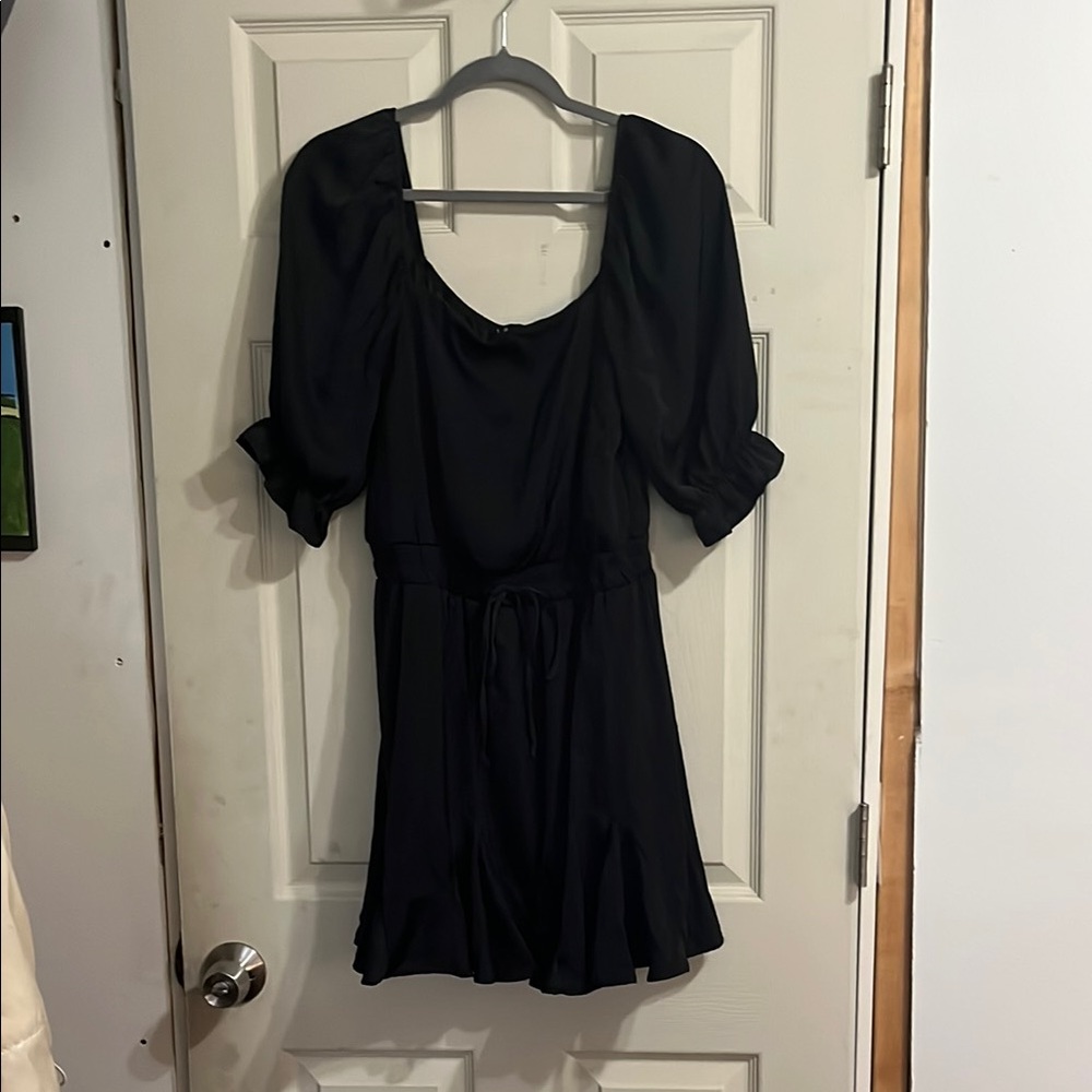 Trixxi Black Puff Sleeve Mini Sundress